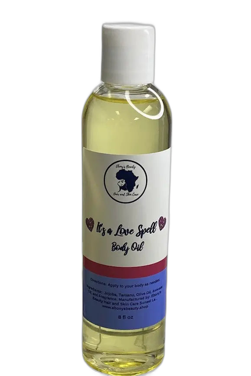 90’s Love Spell Hydrating Luxury Body Oil – 8 oz on white background