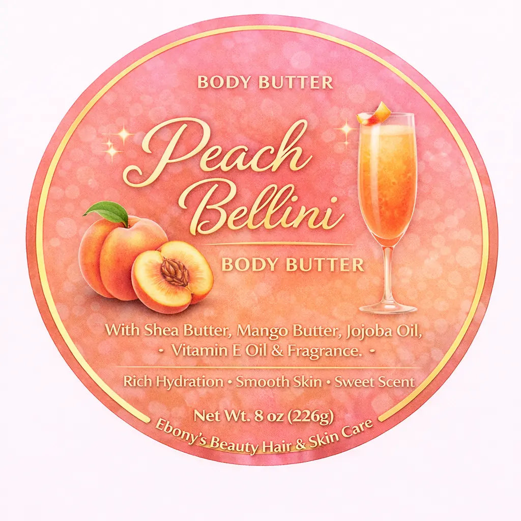 Peach Bellini Body Butter – 8 oz | Ebony's Beauty Hair & Skin Care