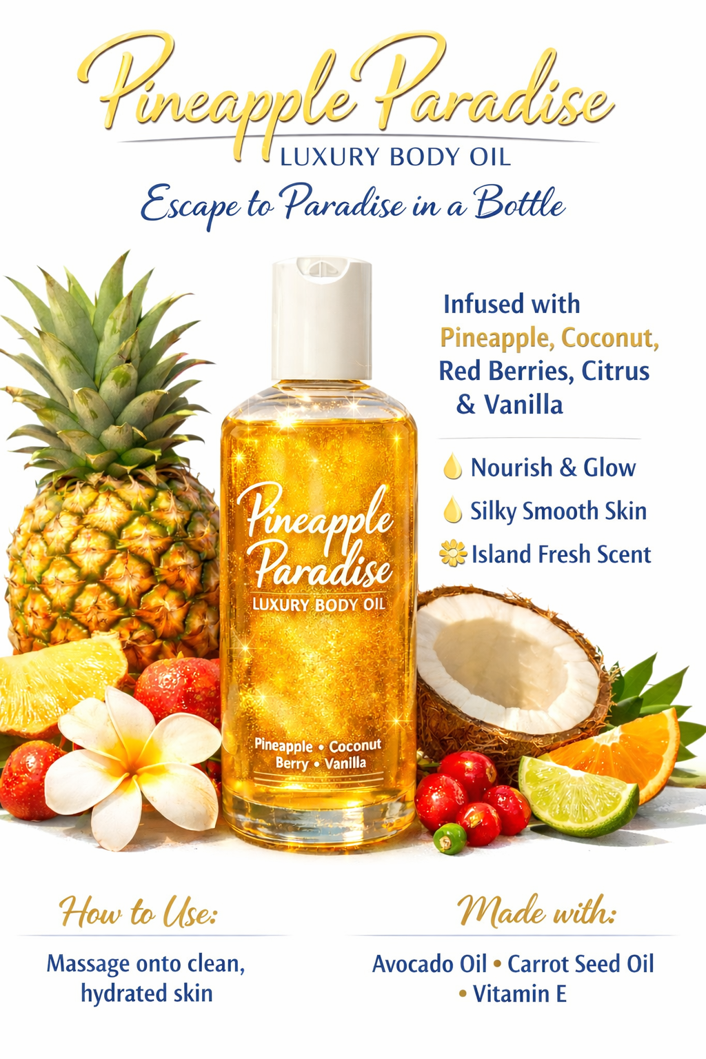PINEAPPLE PARADISE – LUXURY BODY OIL