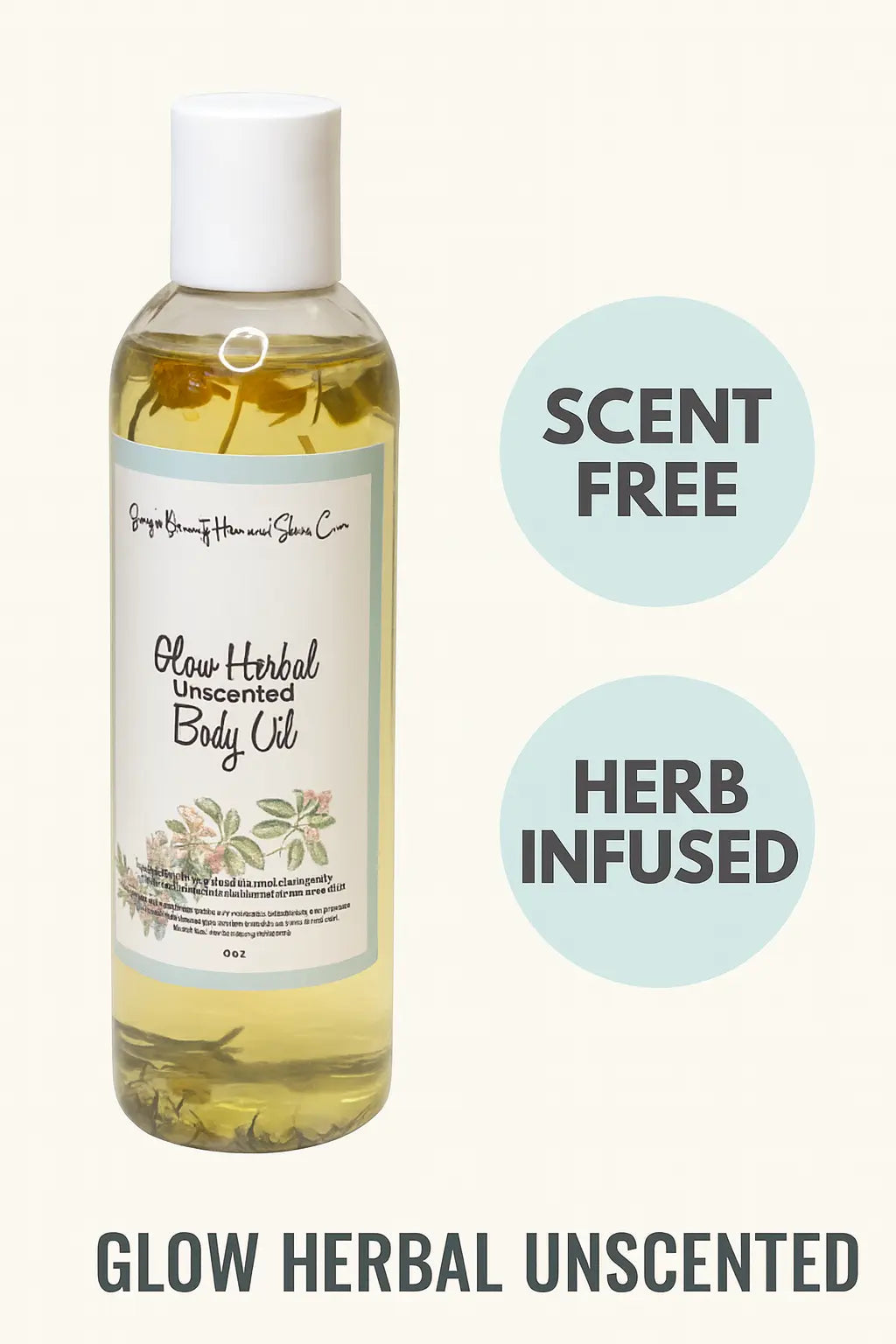 Glow Herbal Unscented Hydrating Body Oil – additional product view