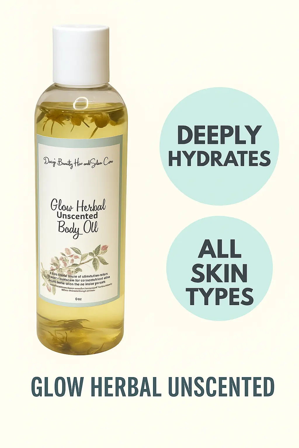 Glow Herbal Unscented Hydrating Body Oil – additional product view