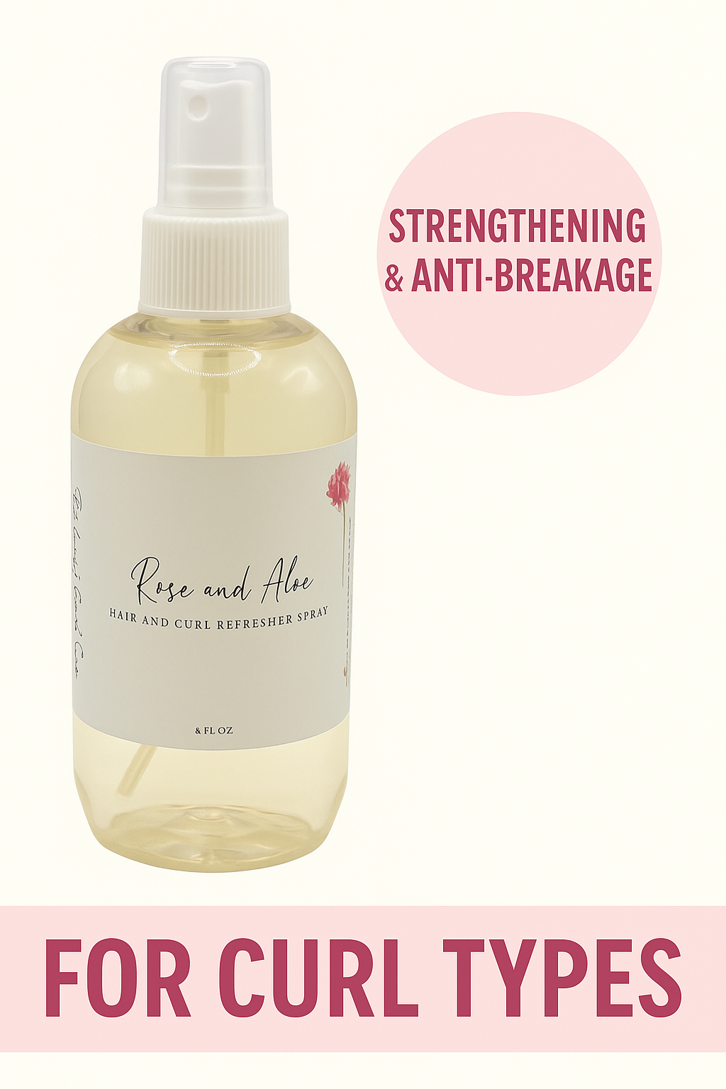 Rose and Aloe Hair and Curl Refresher Spray