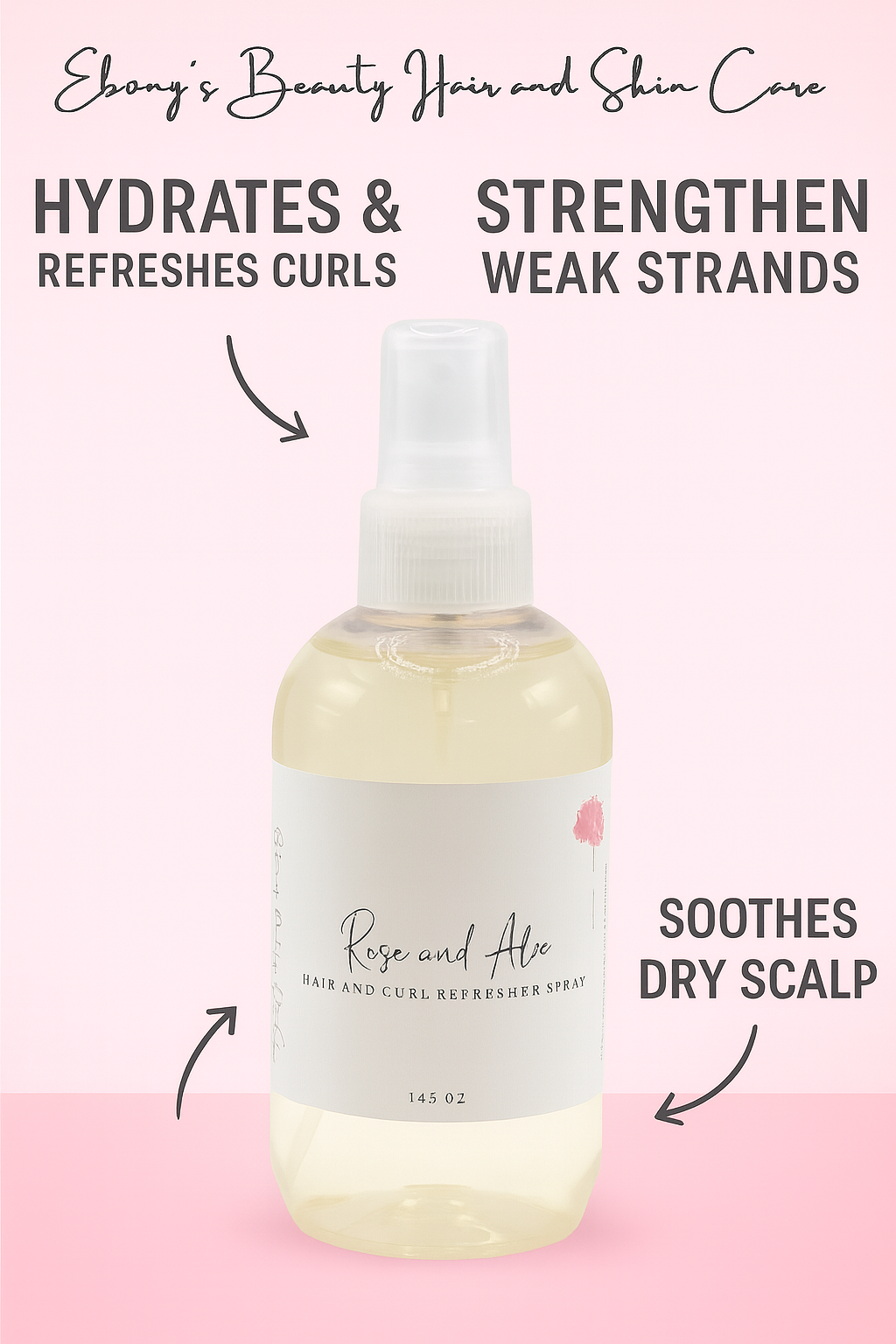 Rose and Aloe Hair and Curl Refresher Spray