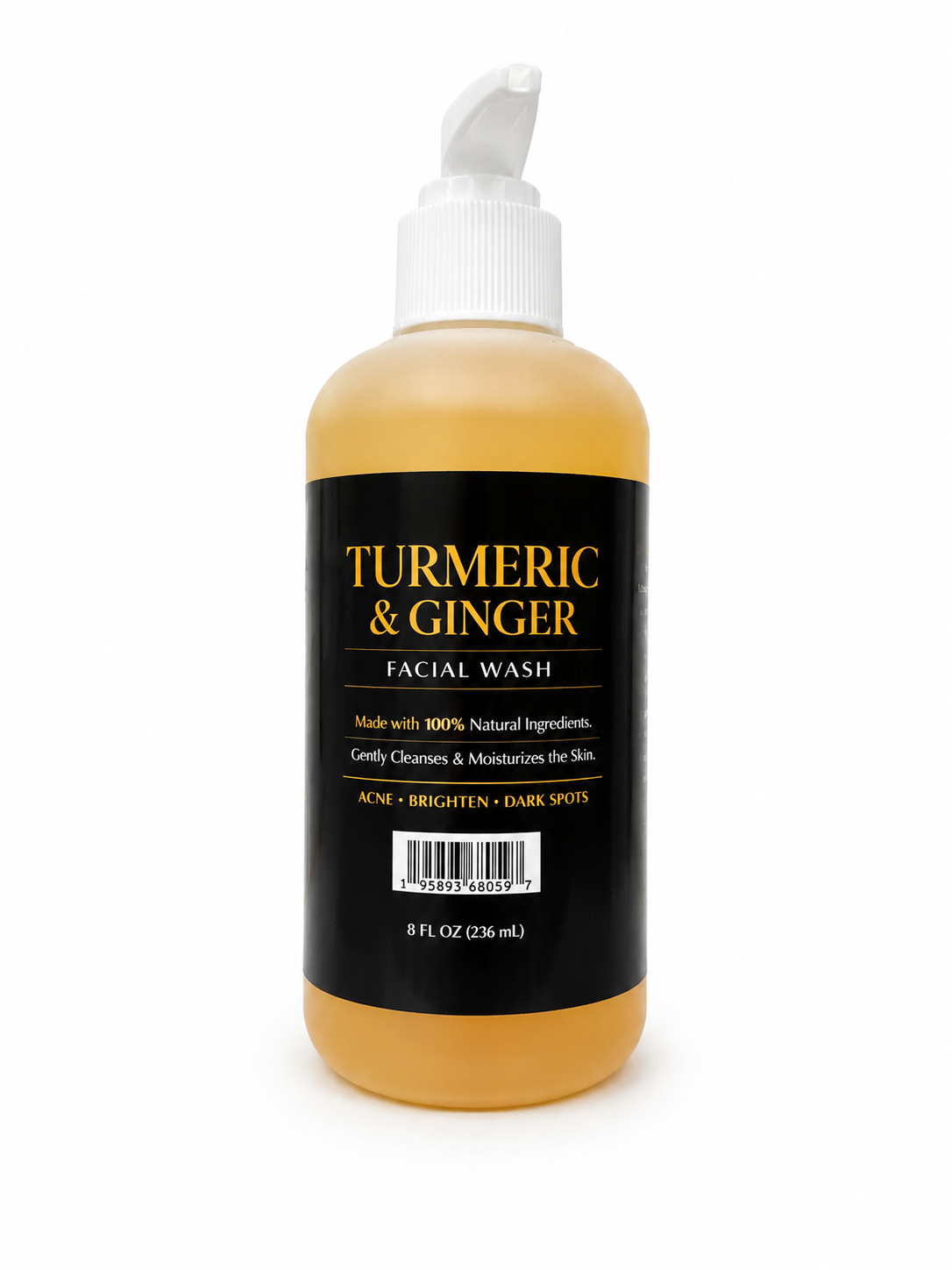 Turmeric & Ginger Foaming Facial Wash – Brightening & Clarifying Face Cleanser