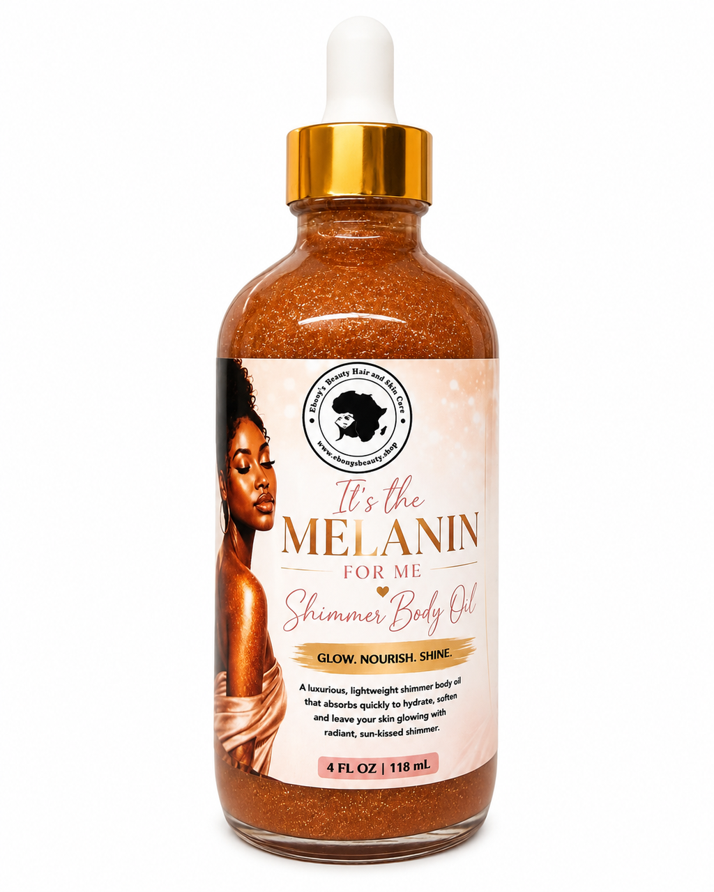 It's the Melanin for Me Shimmer Body Oil
