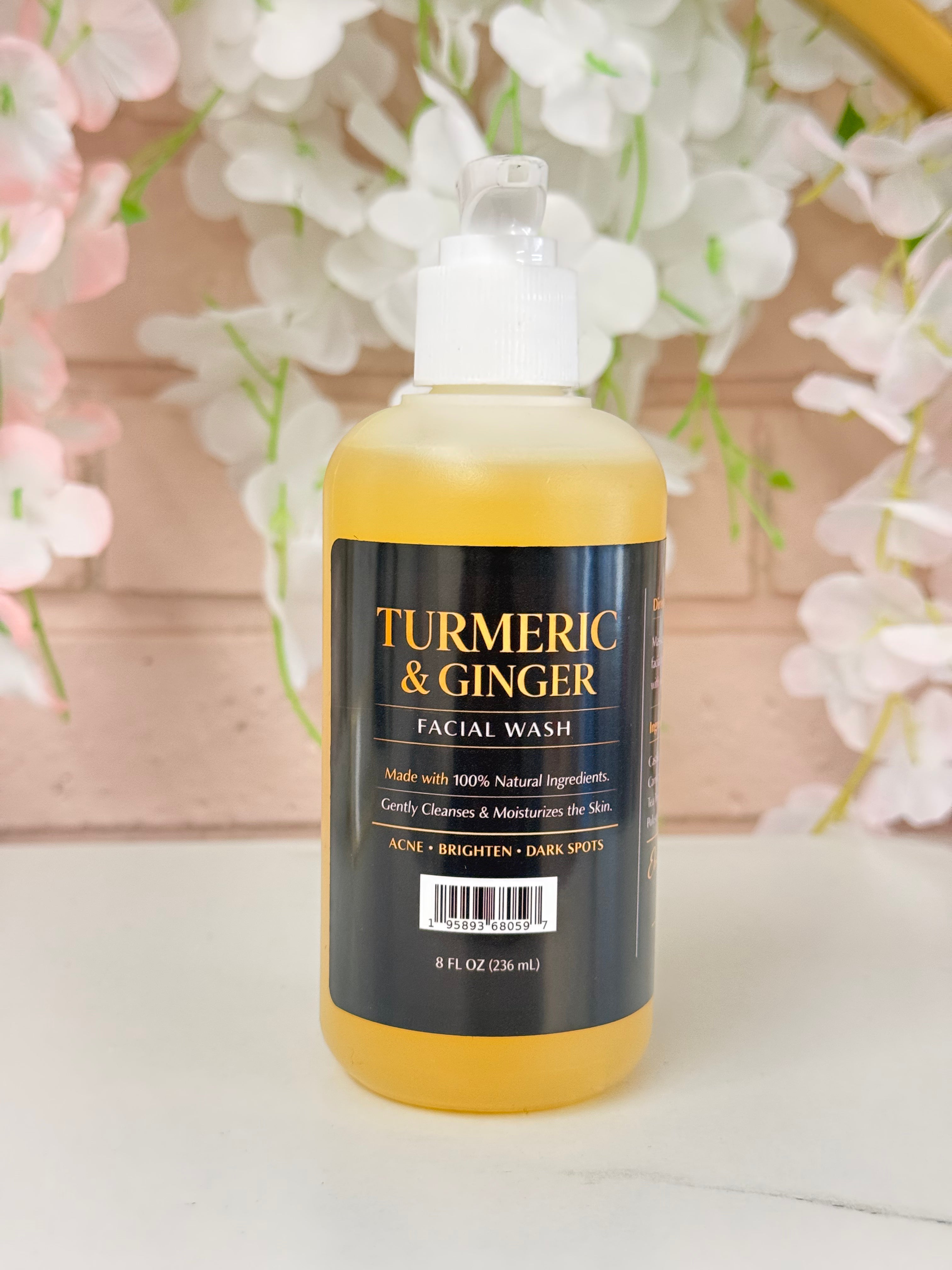 Turmeric & Ginger Foaming Facial Wash – Brightening & Clarifying Face Cleanser