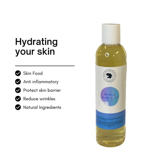 BLUEBERRY VANILLA & MYRRH HYDRATING LUXURY BODY OIL Ebony's Beauty Hair and Skin Care LLC
