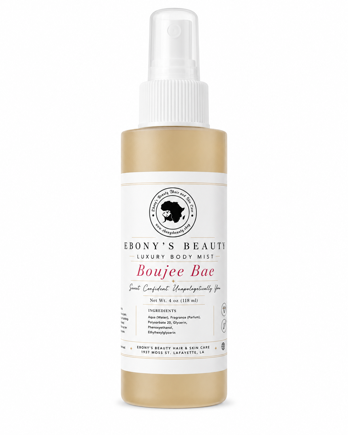 Boujee Bae Body Spray 4 oz by Ebony's Beauty Hair and Skin Care