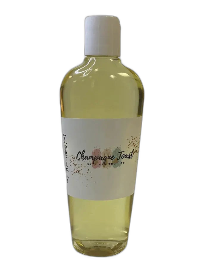 Champagne Toast Body Oil on white background
