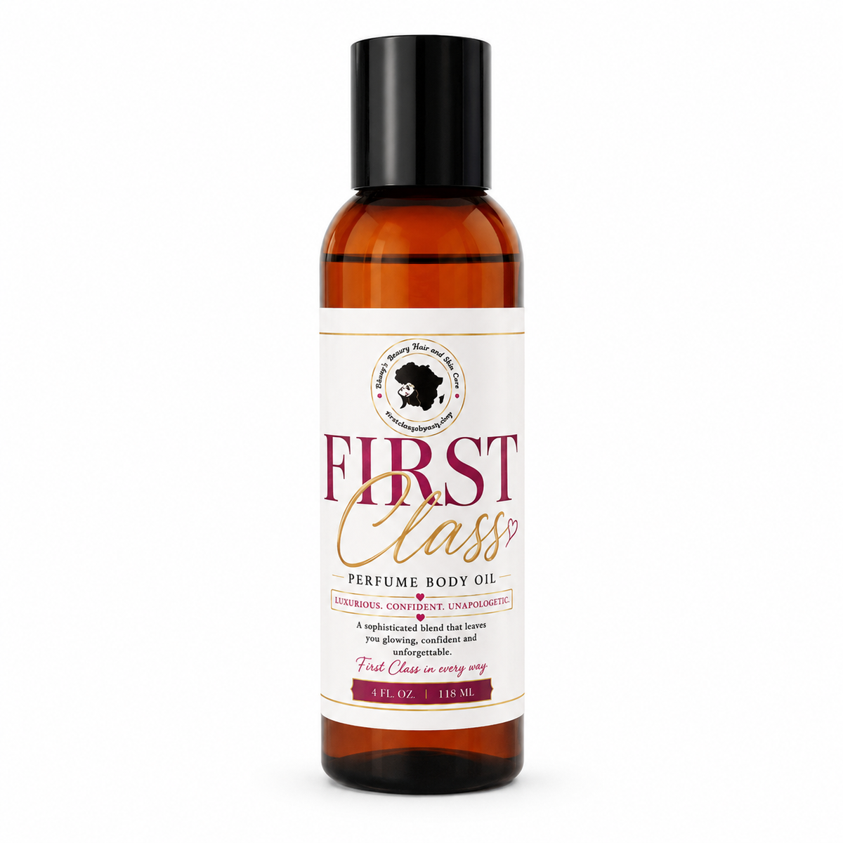 First Class Perfume Body Oil 4 oz on a clean white background
