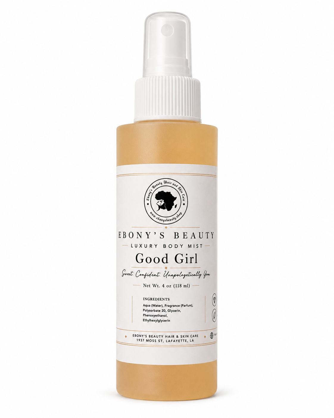Good Girl Body Spray 4 oz by Ebony's Beauty Hair and Skin Care