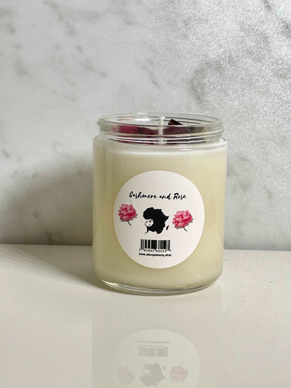 Cashmere and Rose Scented Jar Candle