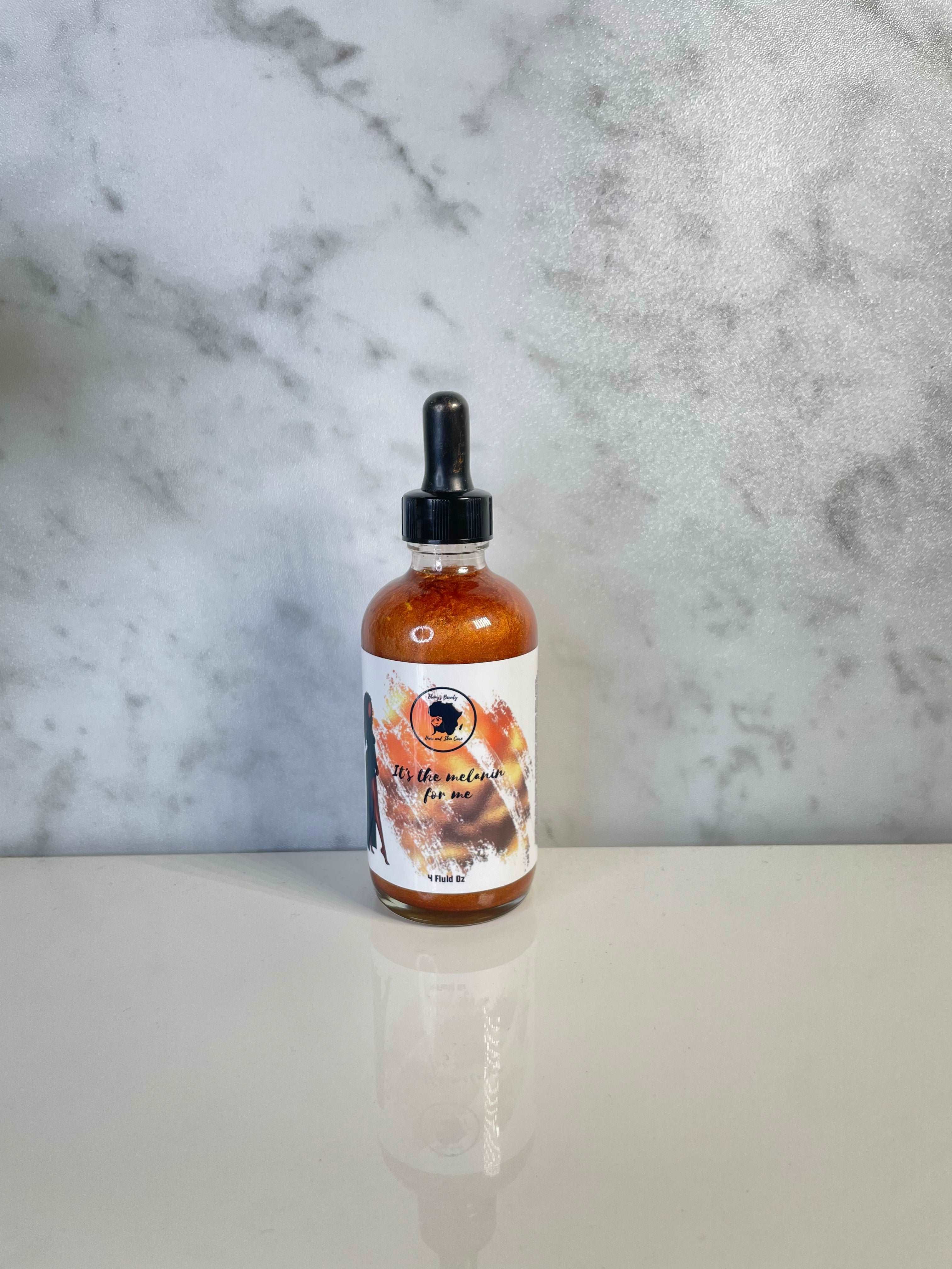 It's the Melanin for Me Shimmer Body Oil
