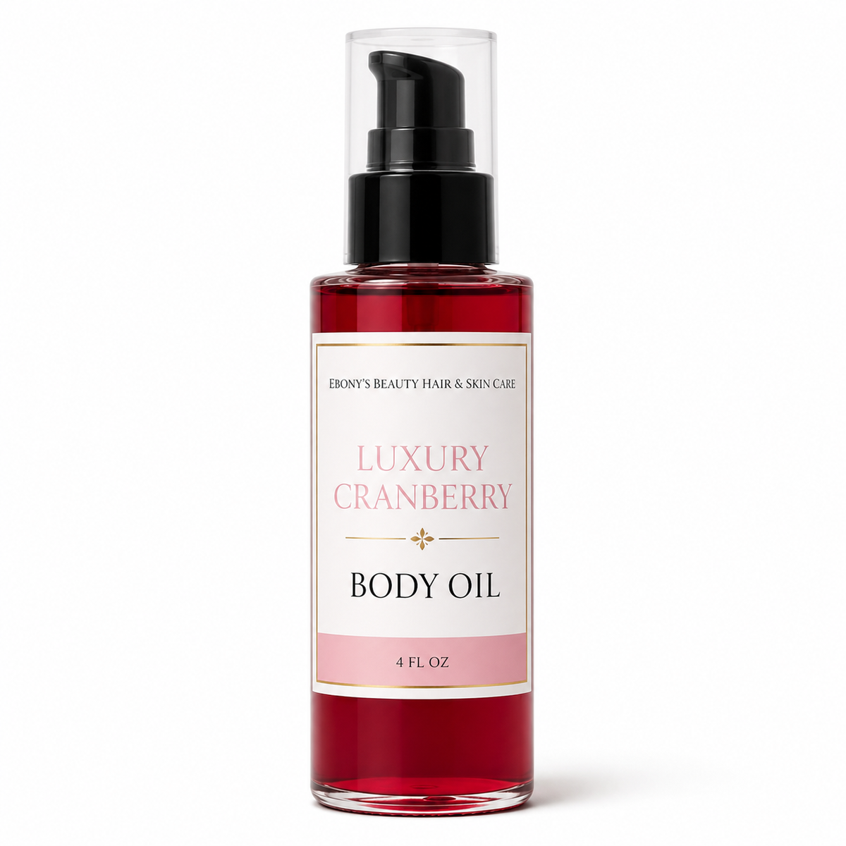 Luxury Cranberry Body Oil by Ebony's Beauty Hair & Skin Care