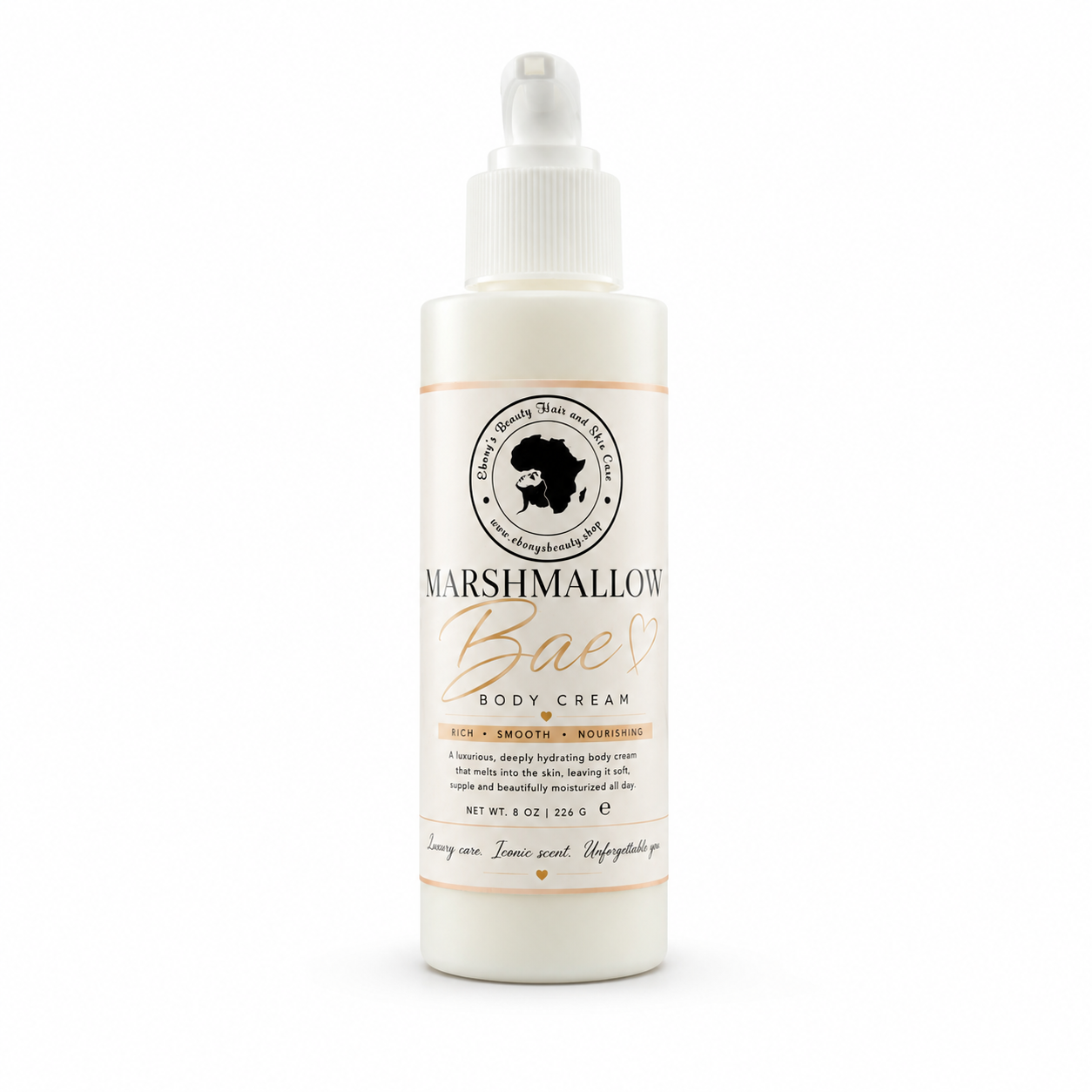 Marshmallow Bae Body Cream 8 oz by Ebony's Beauty Hair & Skin Care
