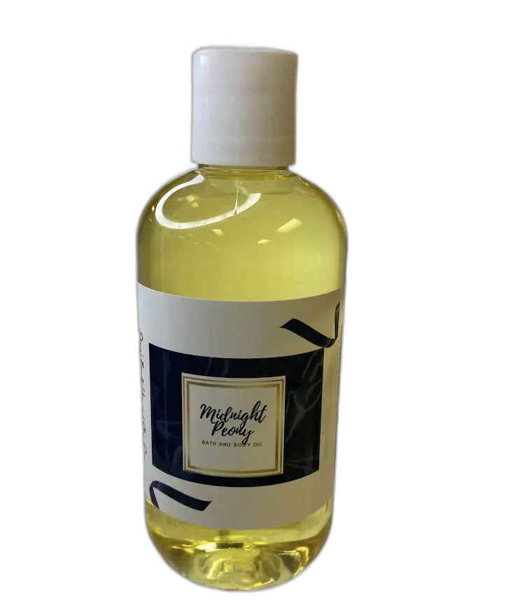 Midnight Peony Body Oil – 8 oz on white background