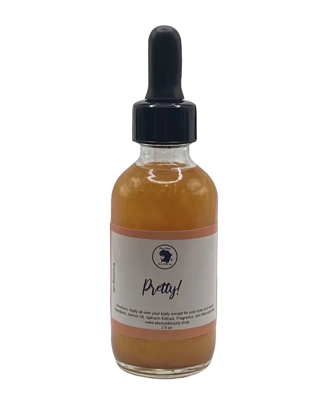 Pretty Shimmer Oil on white background