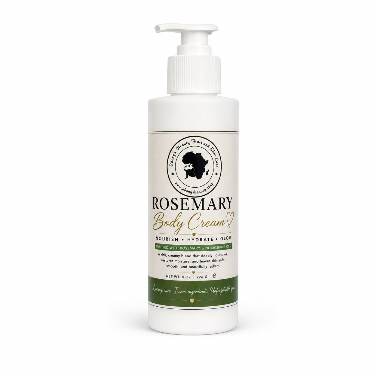 Rosemary Body Cream 8 oz by Ebony's Beauty Hair & Skin Care