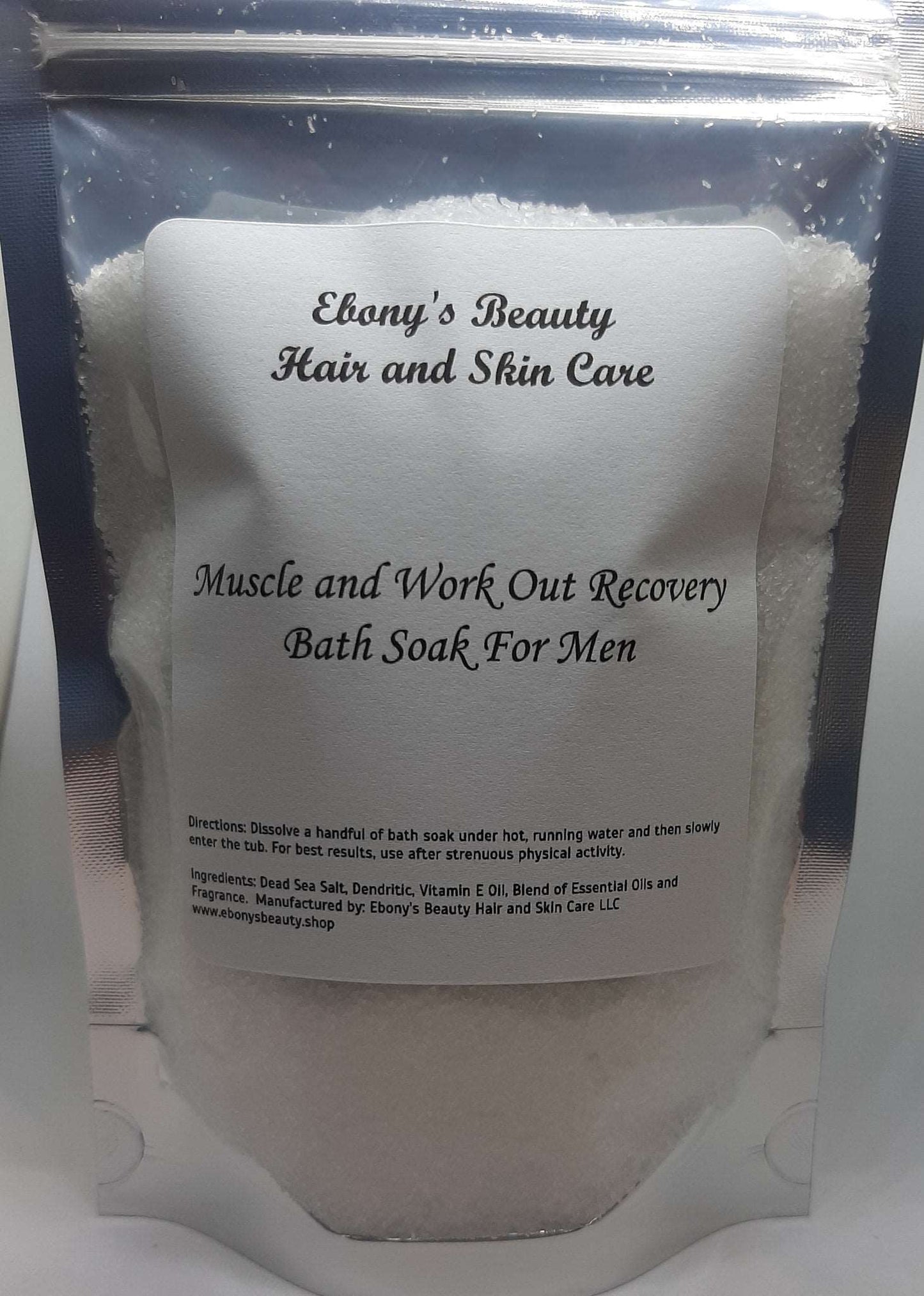 Muscle and Work Out Recovery Bath Soak For Men - Ebony's Beauty Hair and Skin Care LLC