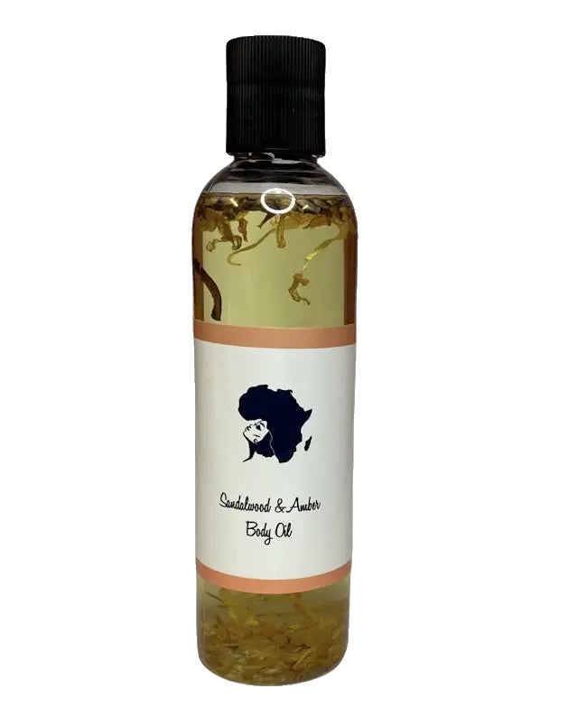 Sandalwood and Amber Body Oil – 4 oz on white background