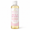 Suga Mama Pink Suga Scent Body Oil in clear 8 oz bottle with white cap