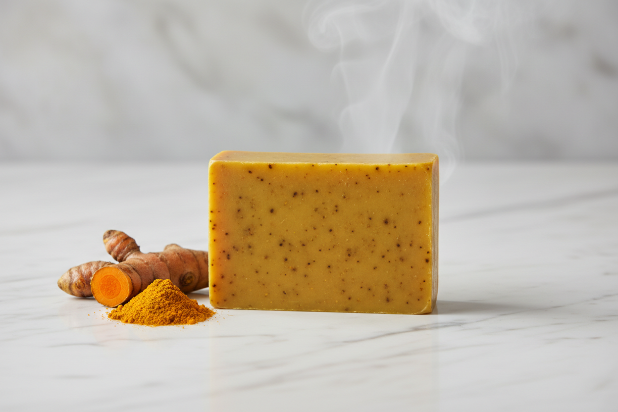 turmeric bar of soap for face care