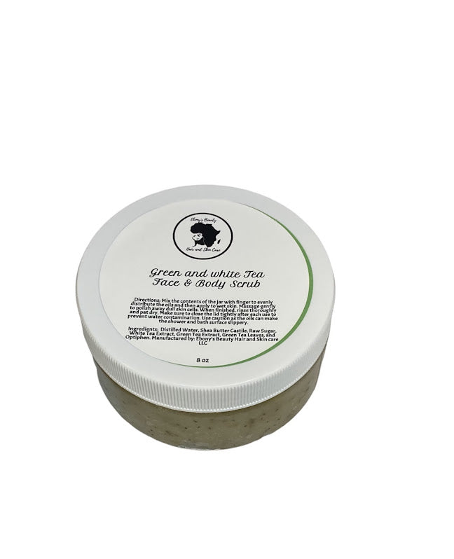 Green and White Tea Face and Body Scrub