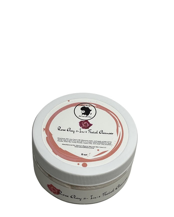 ROSE CLAY 3-IN-1 FACIAL WASH CLEANSER