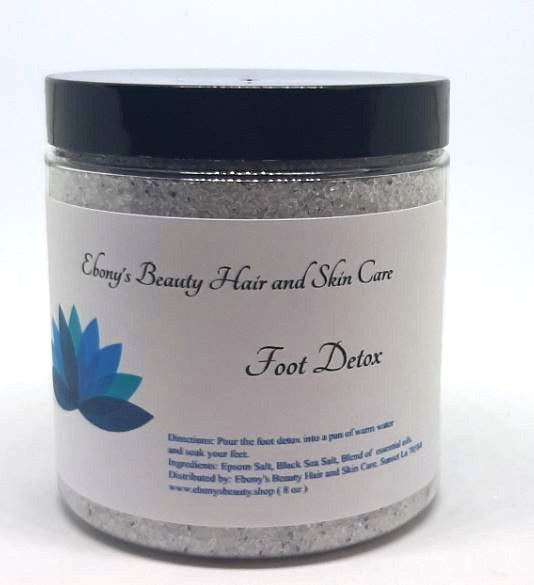 Black Hawaiian Sea Salt  Foot Detox - Ebony's Beauty Hair and Skin Care LLC