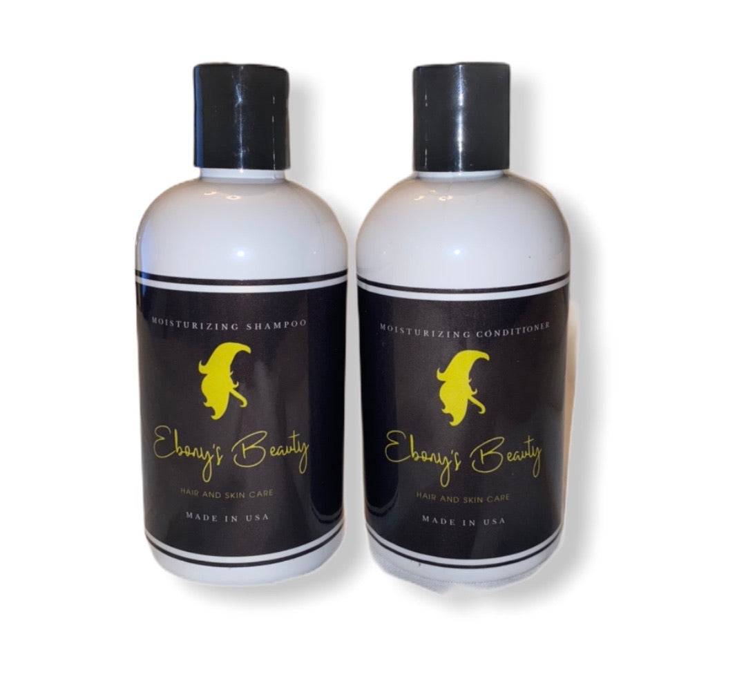 Moisturizing Hemp Seed Oil Shampoo and Conditioner Set Thickening Moisturizing Volumizing Hair Shampoo Conditioner, Cruelty & Sulfate Free - Ebony's Beauty Hair and Skin Care LLC
